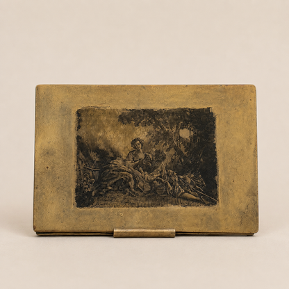 Vintage Austrian Brass Vanity Compact Circa 1920s–1930s