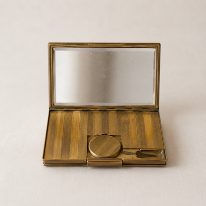 Vintage Austrian Brass Vanity Compact Circa 1920s–1930s