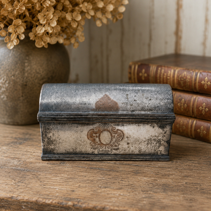 Antique French Silver-Plated Jewelry Casket