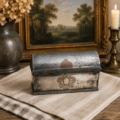 Antique French Silver-Plated Jewelry Casket