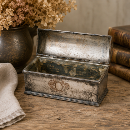 Antique French Silver-Plated Jewelry Casket