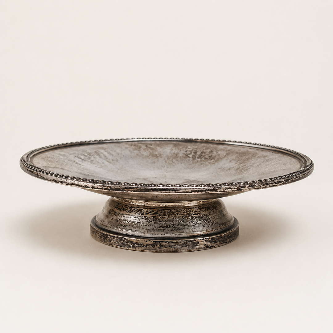 Vintage French Silver-Plated Pedestal Tazza