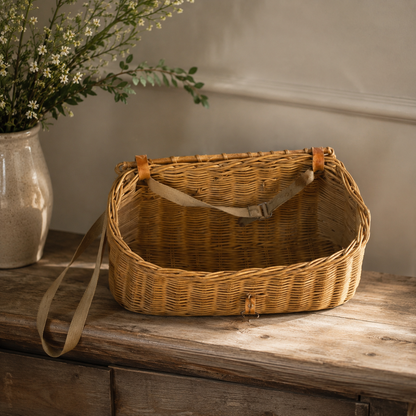 Vintage Wicker Fishing Creel