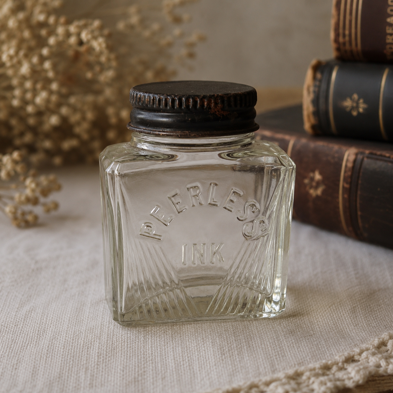 Vintage Canadian Peerless Ink Bottle | c. 1935–1950