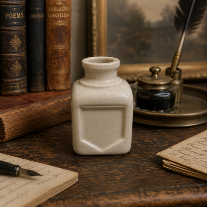 Antique Field’s Ink & Gum Stoneware Ink Bottle