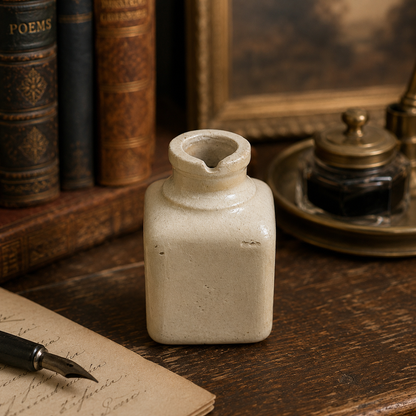 Antique Field’s Ink & Gum Stoneware Ink Bottle