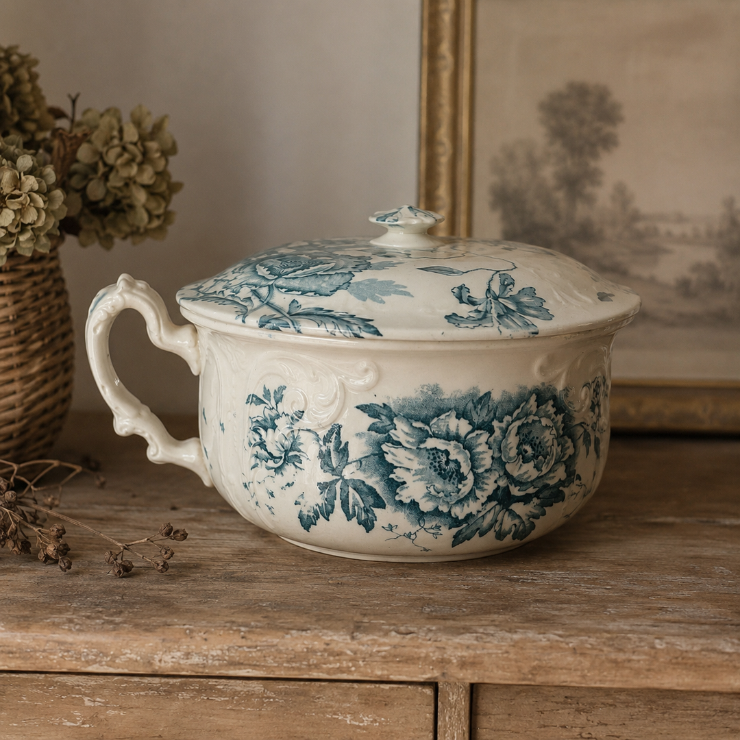 Antique English Covered Chamber Pot | F. Winkle & Co. “Irving” | c. 1900–1910