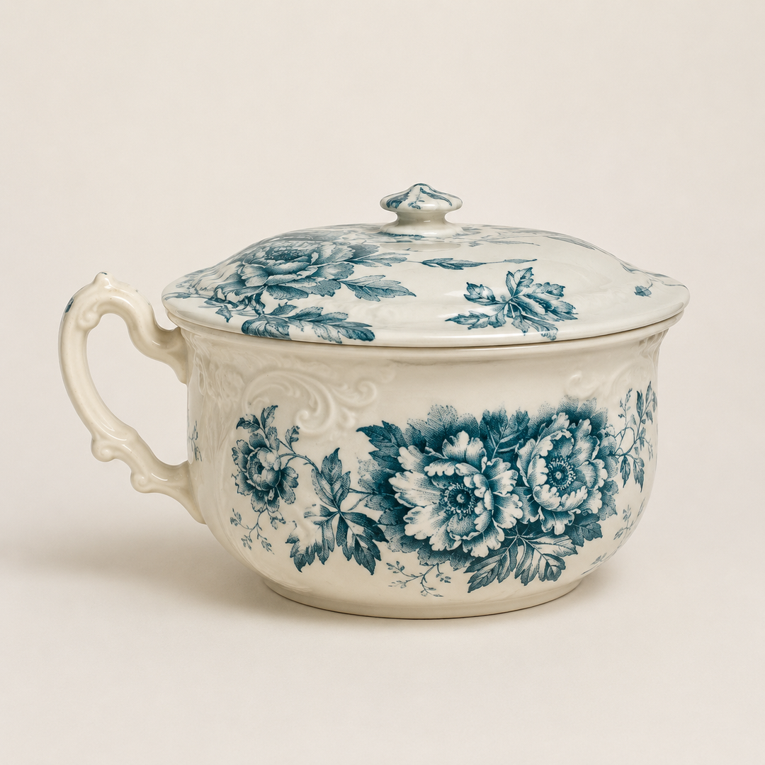 Antique English Covered Chamber Pot | F. Winkle & Co. “Irving” | c. 1900–1910