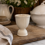 Vintage White Ironstone Egg Cups – Set of 4