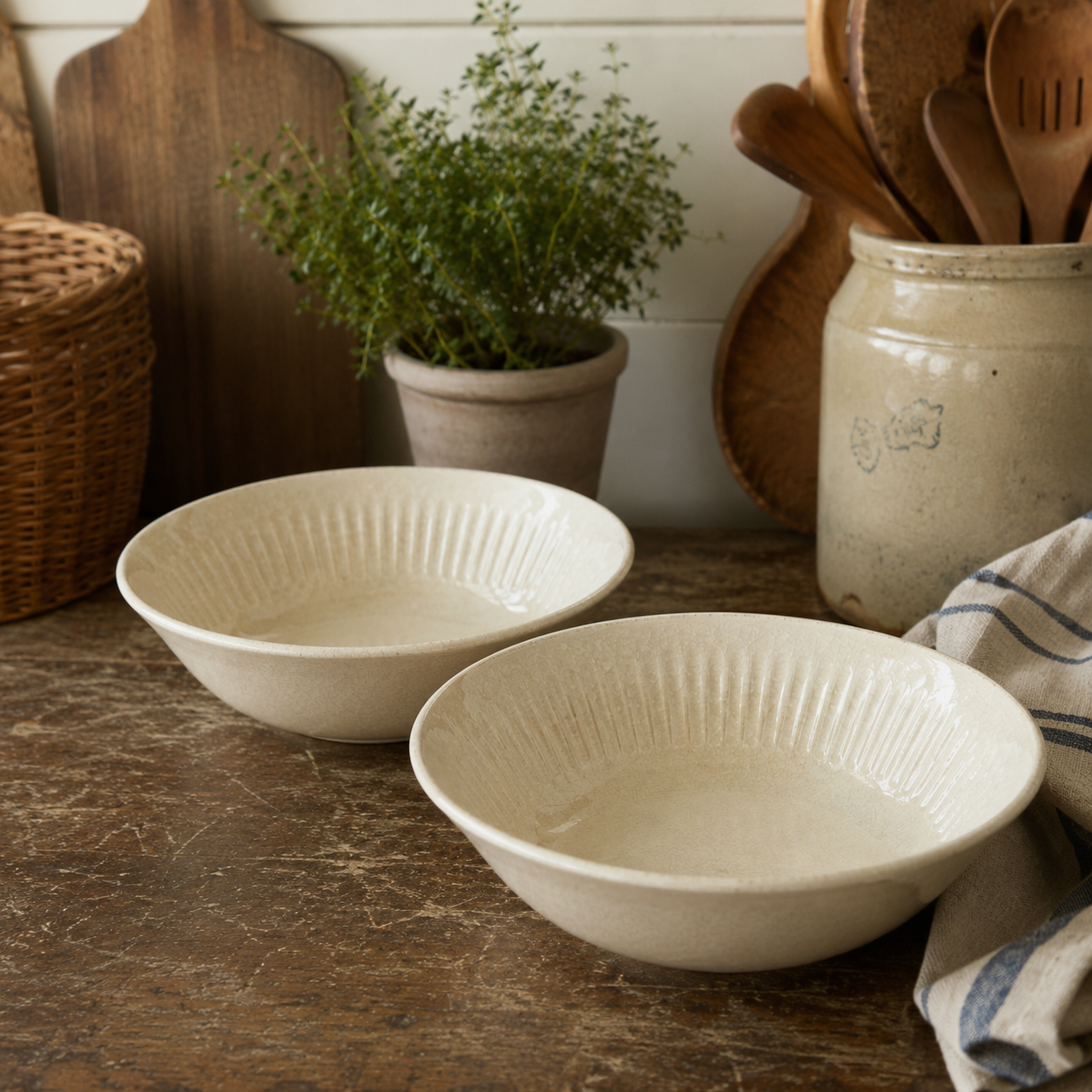 Vintage Johnson Brothers English Ironstone Bowls | Set of 2