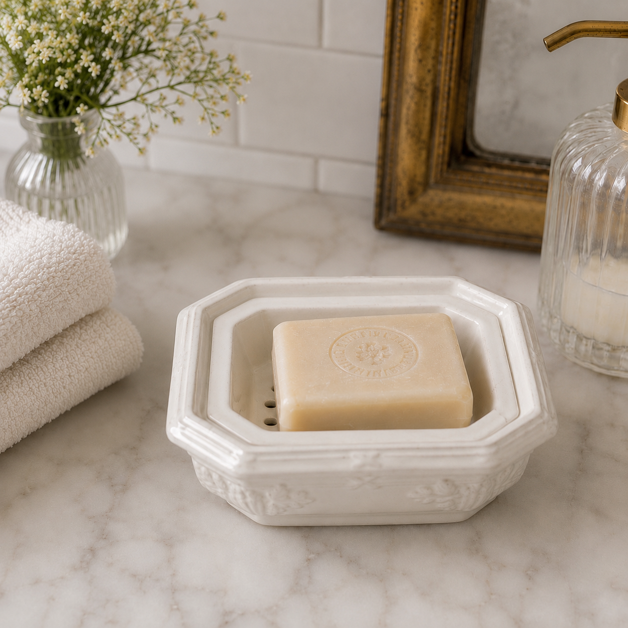 Antique Davenport Ironstone Covered Soap Dish with Insert – England, c. 1880–1900