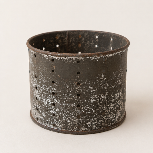 Vintage French Tin Cheese Mold | c. 1920s