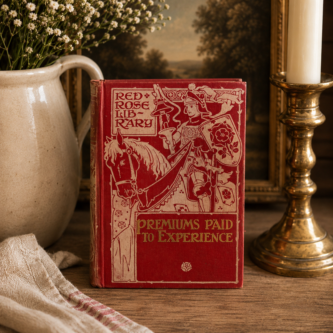 Antique Edwardian Red Rose Library Book Set | c.1900–1903