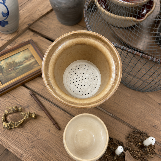 Vintage French Stoneware Cheese Mould