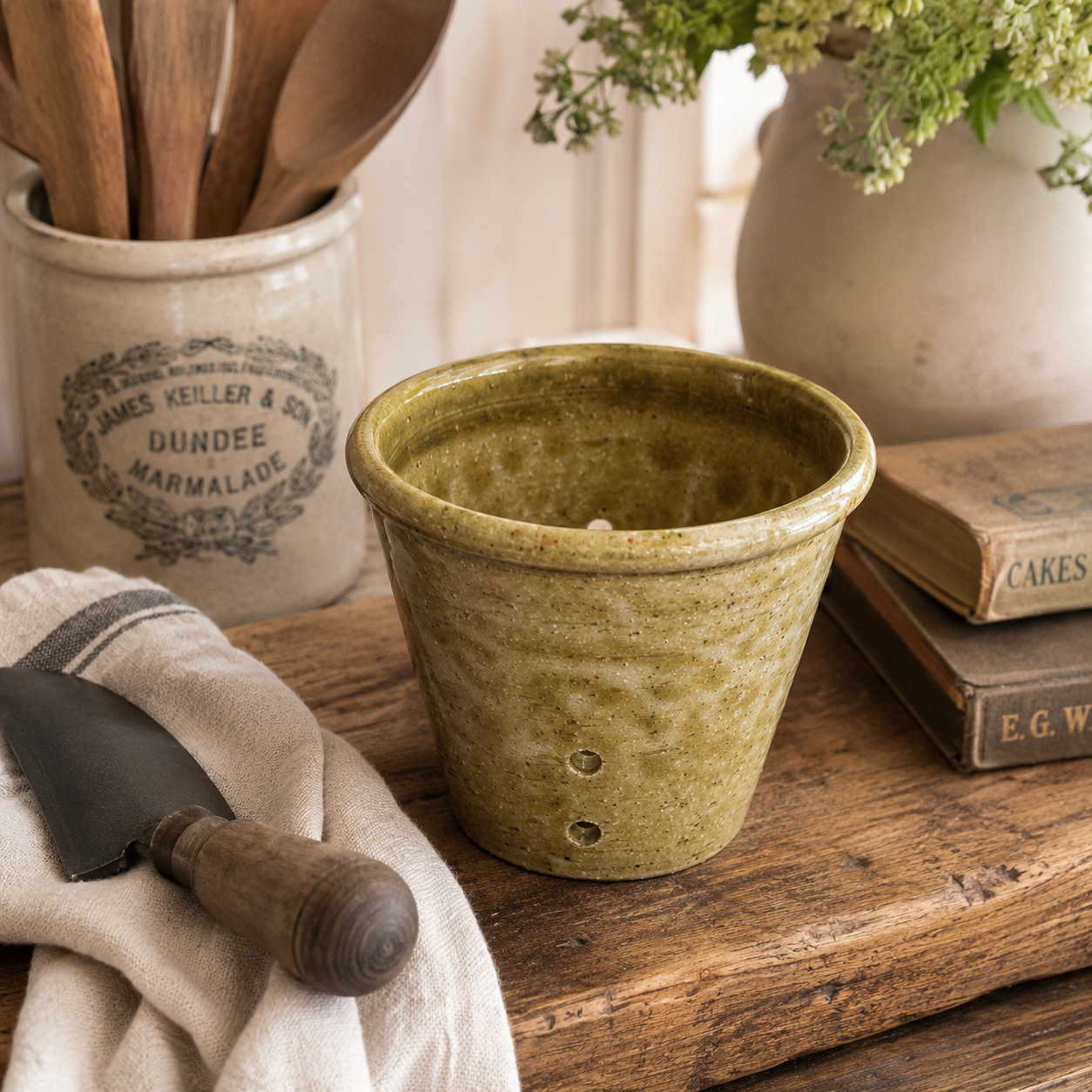 Vintage French Glazed Cheese Mould