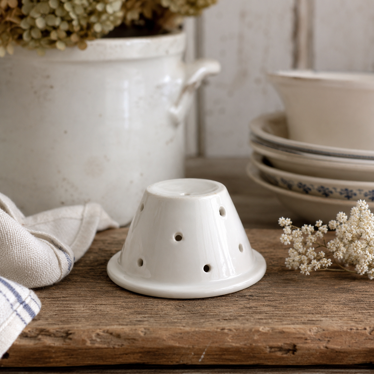 Vintage French ceramic cheese mould