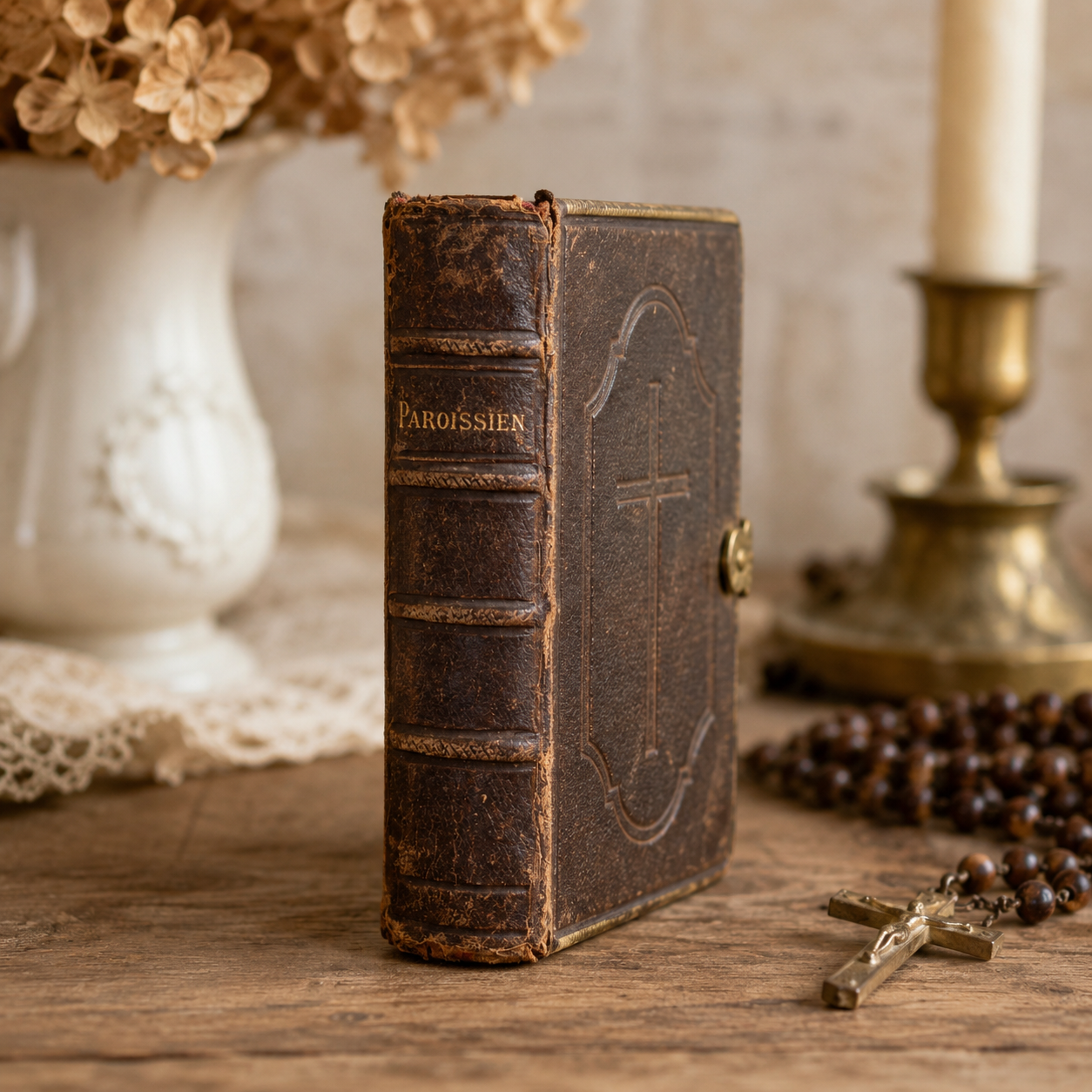 Antique French Leather Paroissien Romain Prayer Book | c.1880