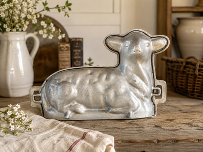 Large vintage lamb cake mould