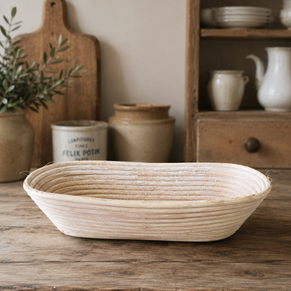 French Vintage Rattan Bread Proofing Baskets (Bannetons)
