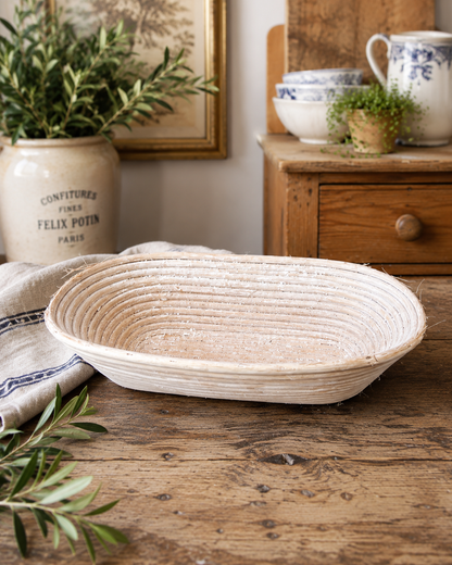 French Vintage Rattan Bread Proofing Baskets (Bannetons)