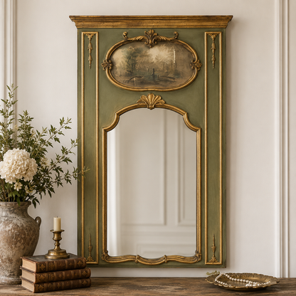 French Trumeau Mirror | Louis XVI Revival