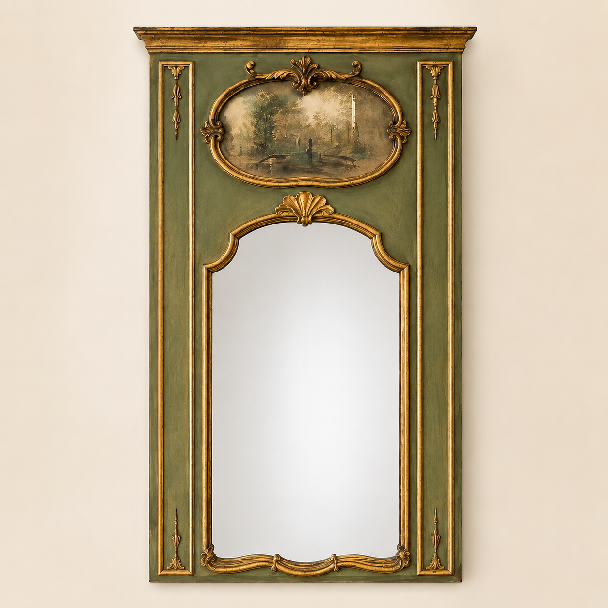 French Trumeau Mirror | Louis XVI Revival