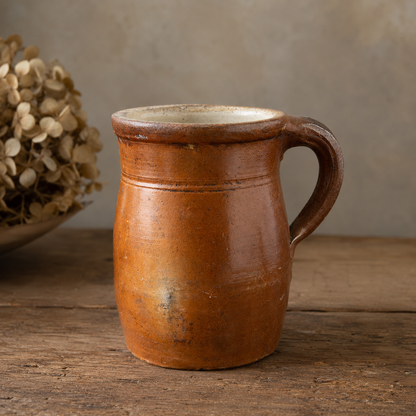 Antique French Terracotta Confit Pot (Handled)