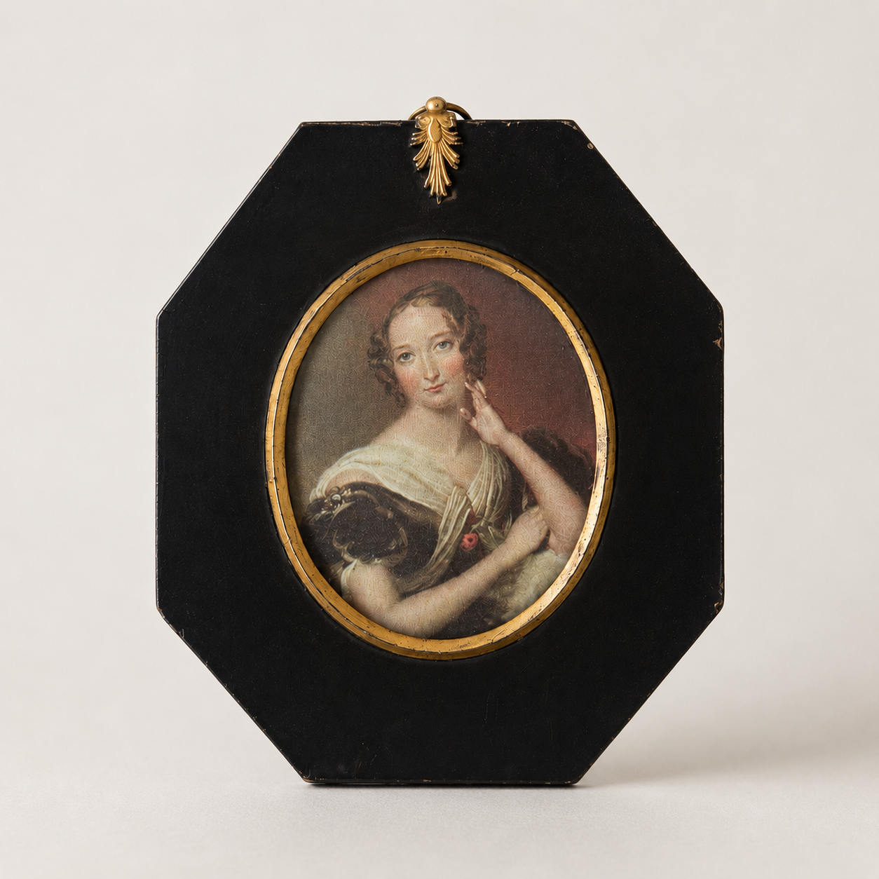 Antique Napoleon III Ebonized Portrait Frame | c. 1880–1900