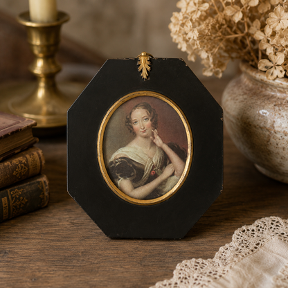Antique Napoleon III Ebonized Portrait Frame | c. 1880–1900