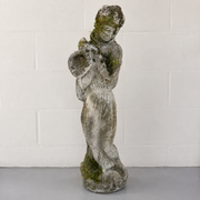 Vintage Cast stone garden maiden