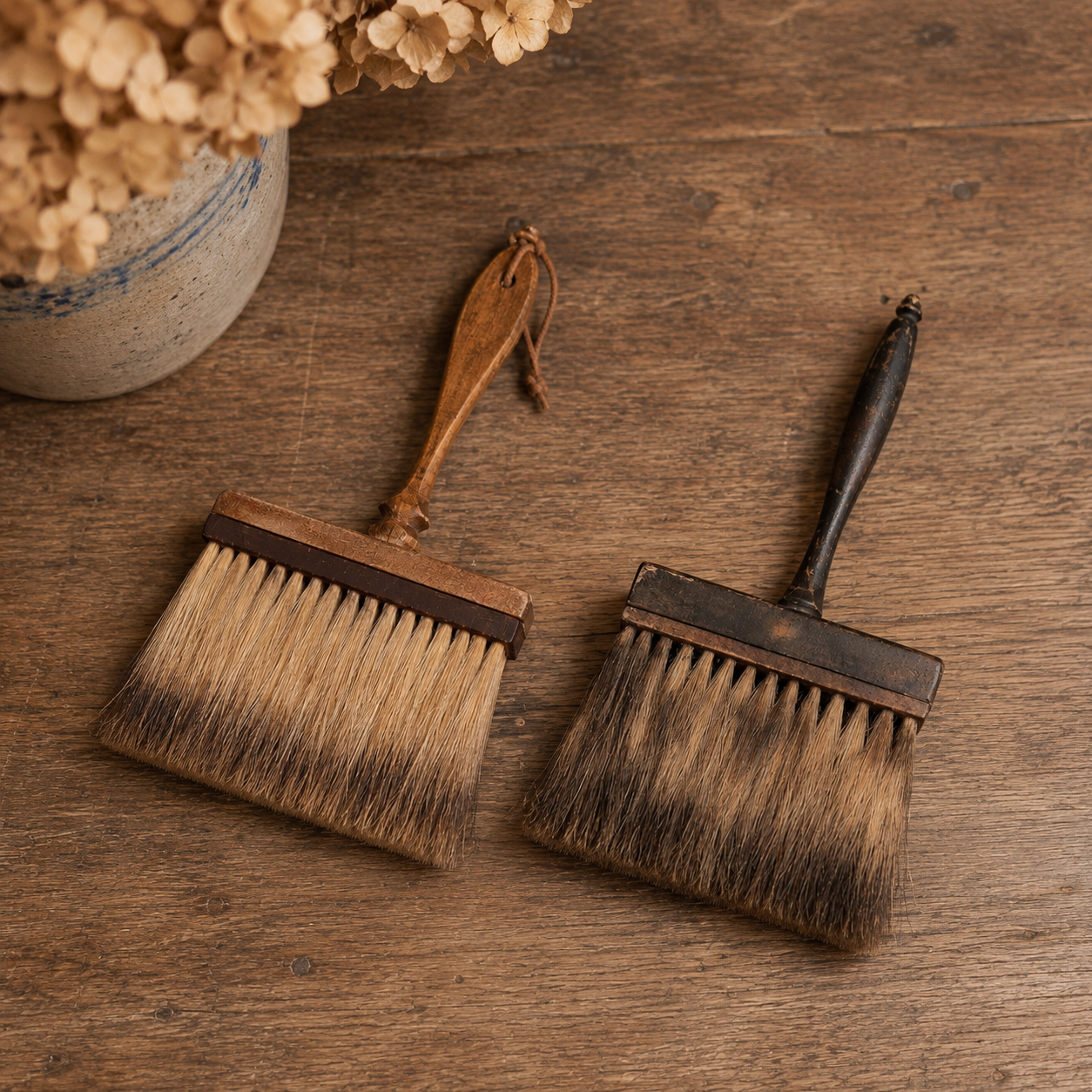 Pair of Antique Horsehair Brushes
Circa 1890–1915