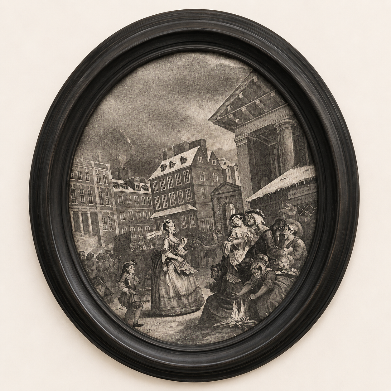 Vintage English Hogarth-Style Framed Prints