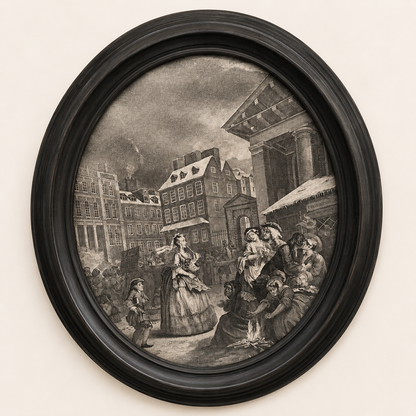 Vintage English Hogarth-Style Framed Prints