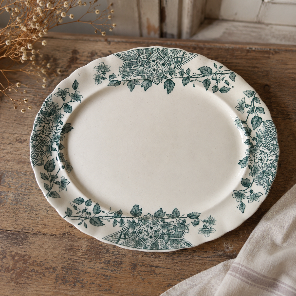 Antique English Staffordshire Transferware Platter | c. 1885–1905