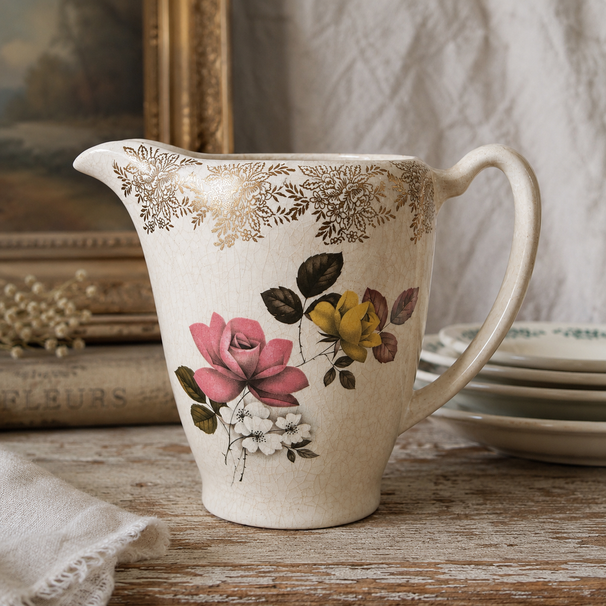 Vintage Lord Nelson Floral Cream Jug | England, 1972