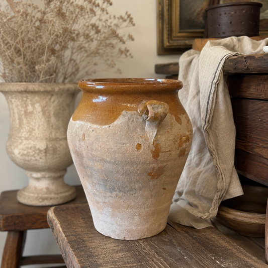 Antique Southern European Glazed Earthenware Storage Pot
Circa 1890–1910