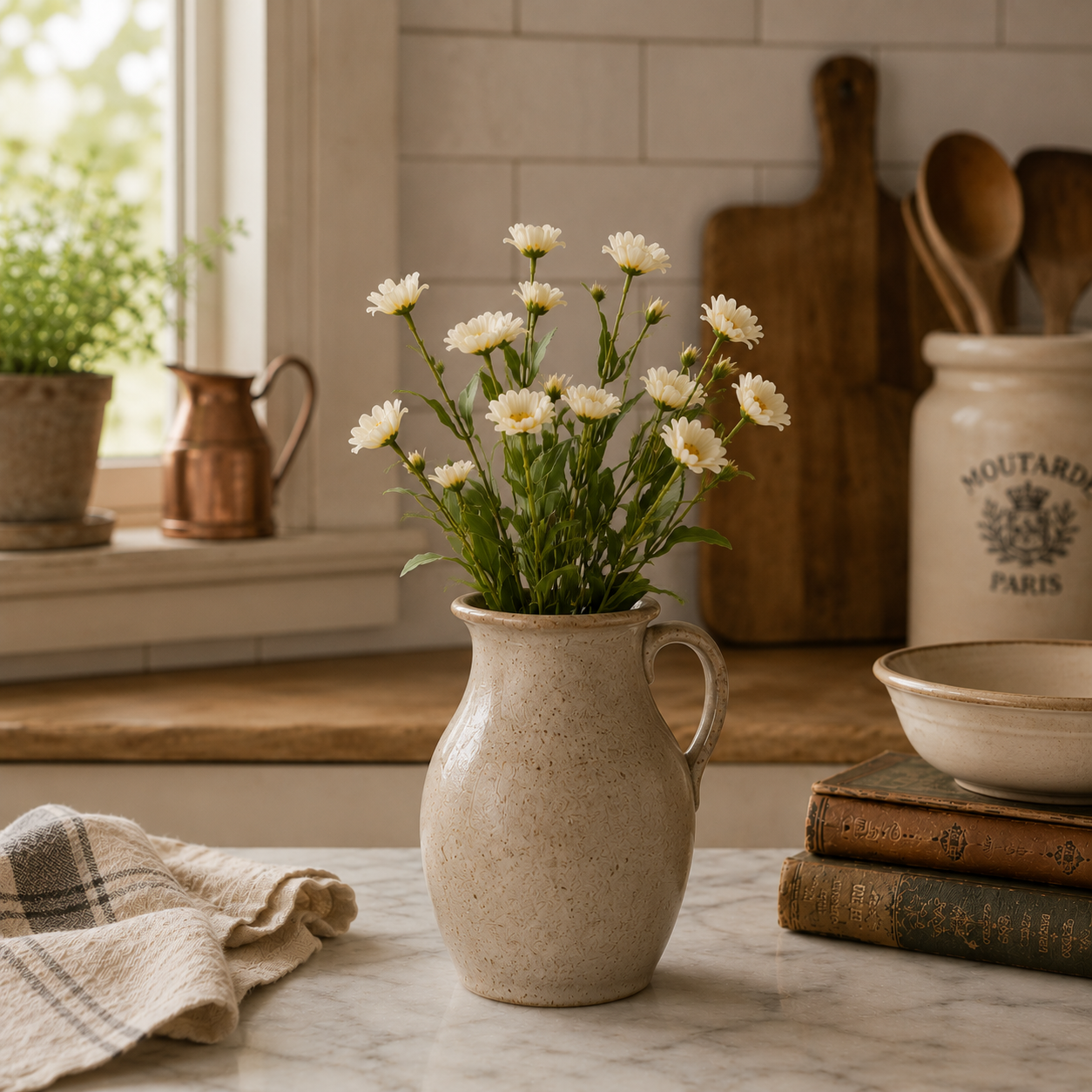 Cream Floral Stem