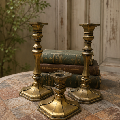 Vintage Italian Brass Candlesticks