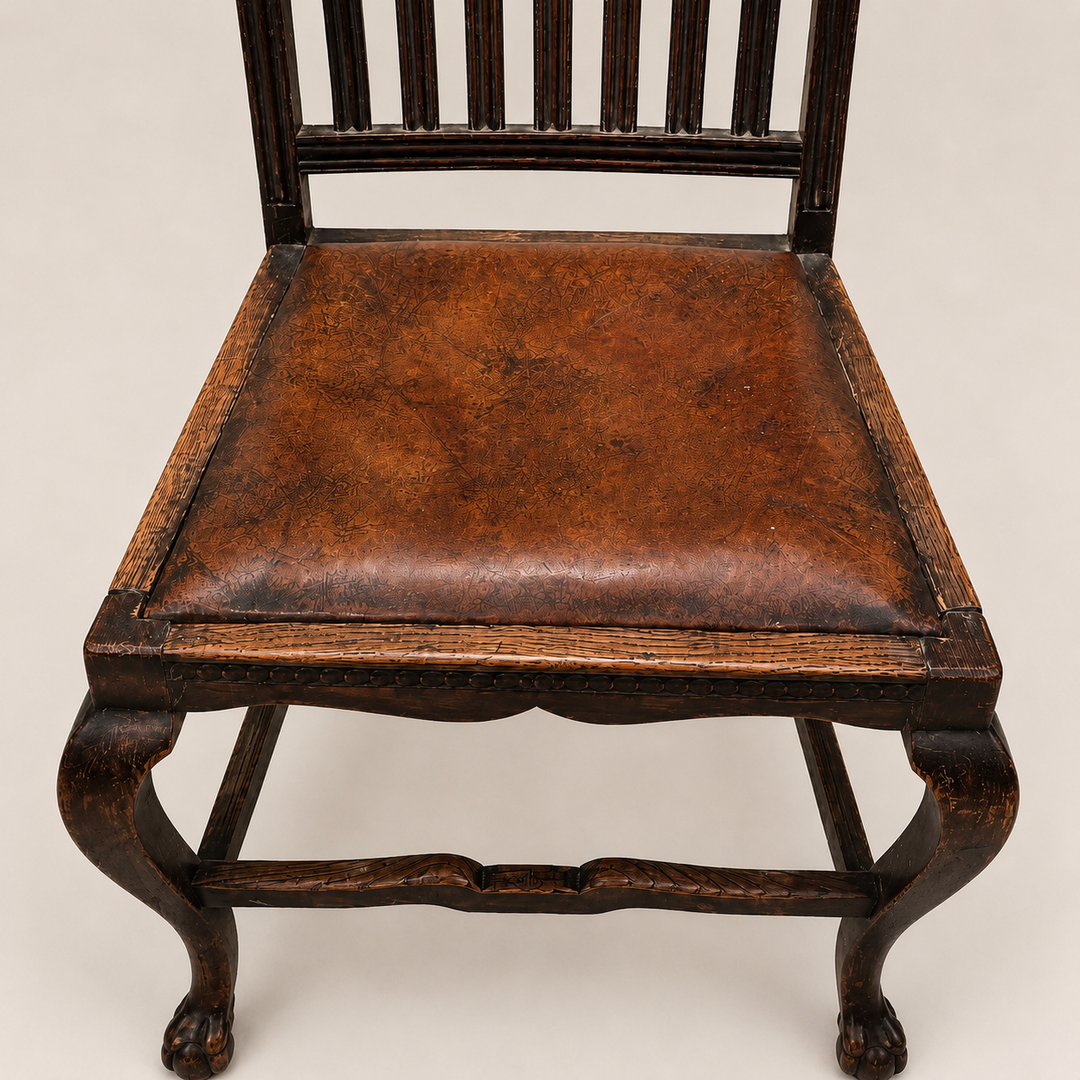 Pair of English George II Revival Oak Dining Chairs
Hewetson, Milner & Thexton Ltd., London
Circa 1905–1915
