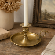 Large Antique English Brass Chamberstick | Circa 1880–1910
