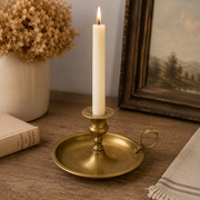 Large Antique English Brass Chamberstick | Circa 1880–1910