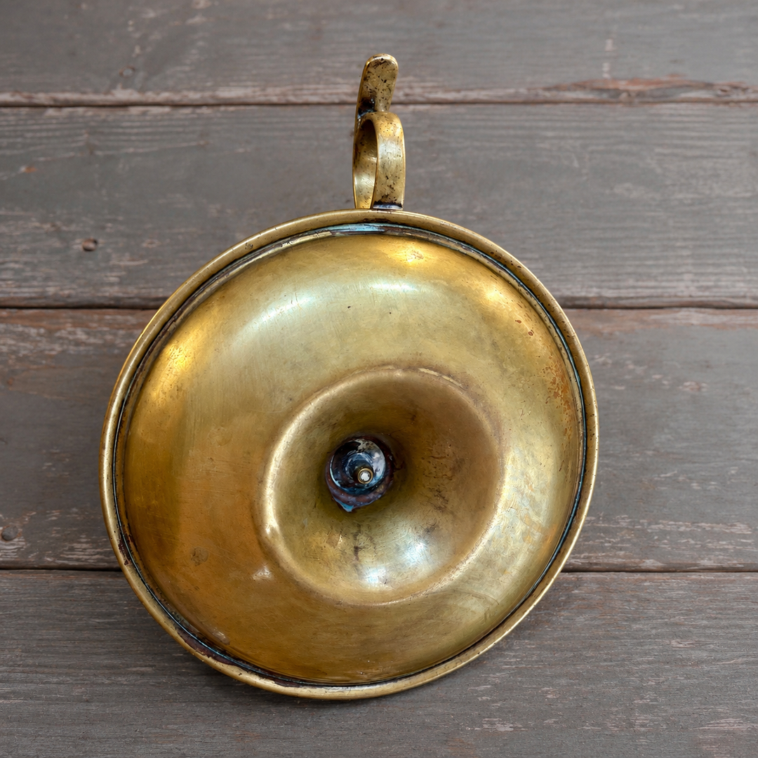 Large Antique English Brass Chamberstick | Circa 1880–1910