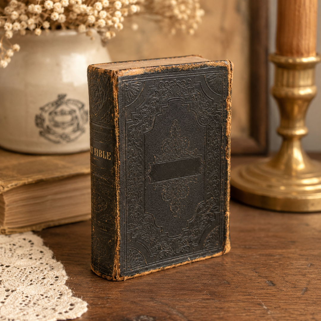 Antique 1857 American Bible Society Pocket Bible