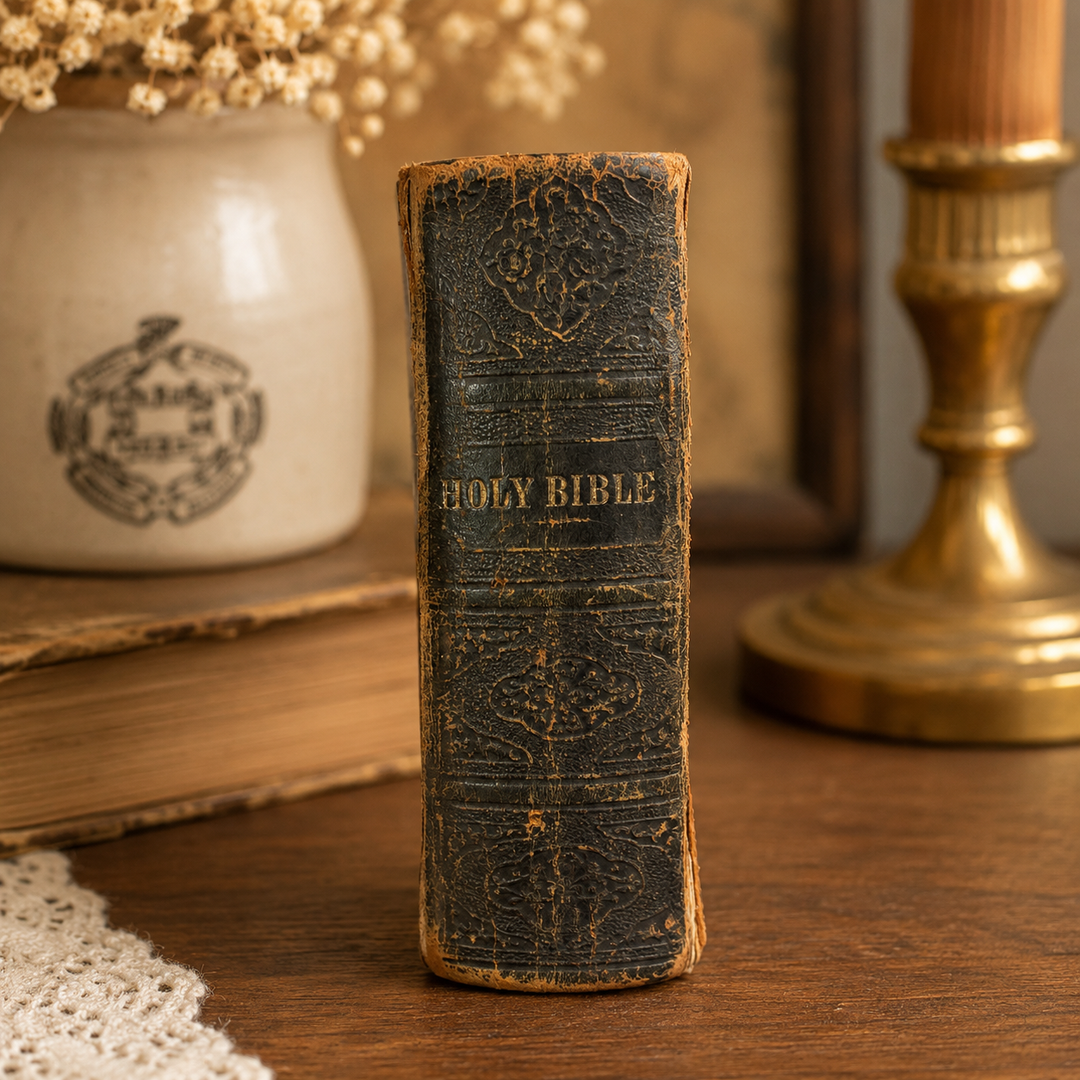 Antique 1857 American Bible Society Pocket Bible
