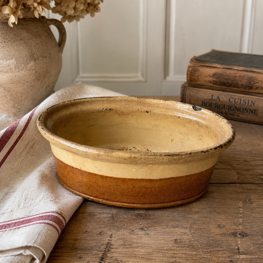 Vintage French Bourguignonne Oval Baking Dish | c. 1930–1960
