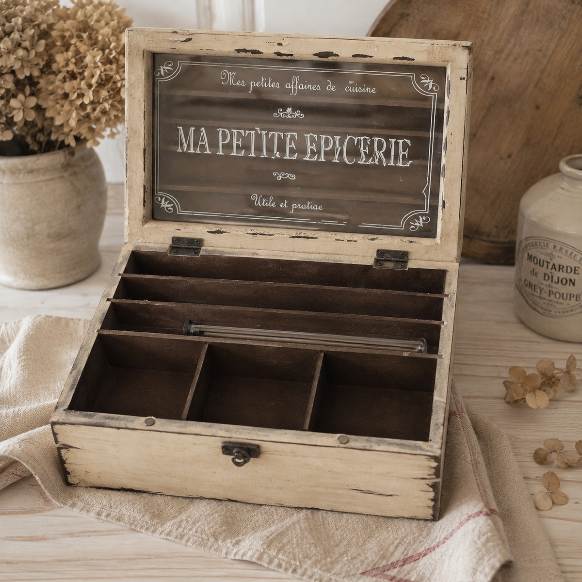 Vintage French-Style "Ma Petite Épicerie” Kitchen Box