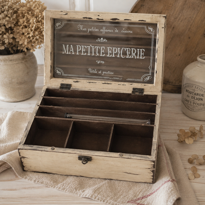 Vintage French-Style "Ma Petite Épicerie” Kitchen Box