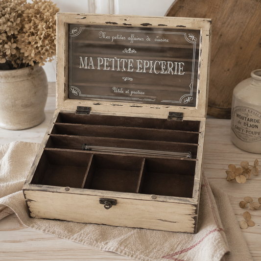 Vintage French-Style "Ma Petite Épicerie” Kitchen Box