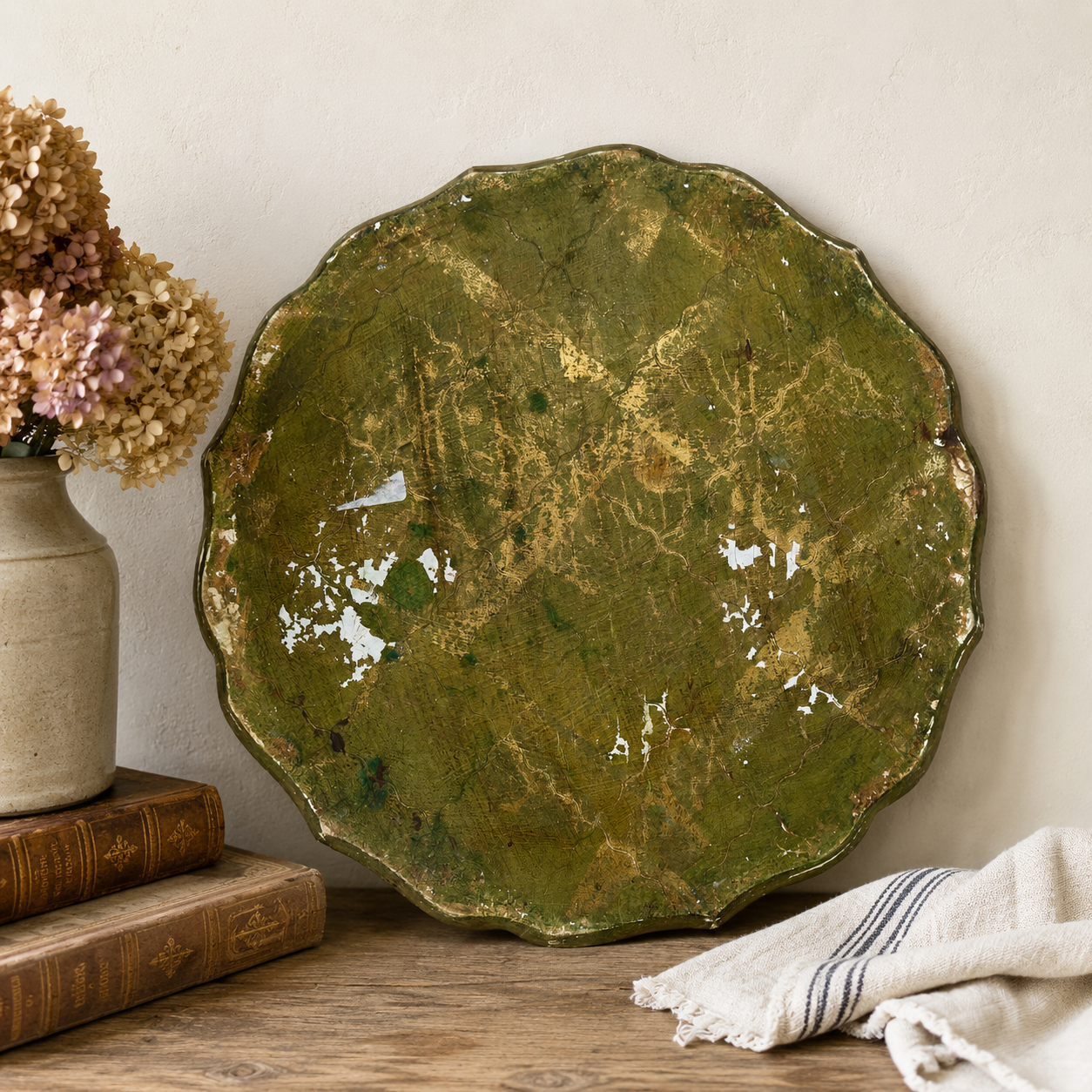 Vintage Italian Florentine Gilt Wood Tray – 16”