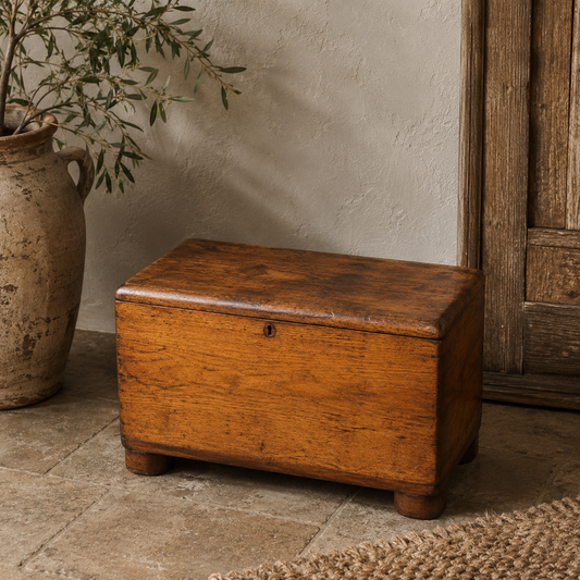 Antique handmade pine storage chest